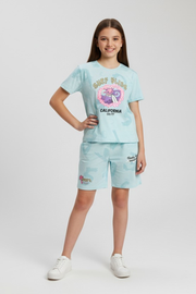 Surf Bliss Printed Short Co-Ord Set (Girls)