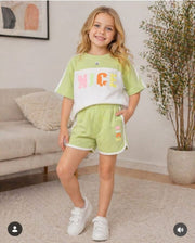 Graphic T-Shirt and Shorts Co-ord Set