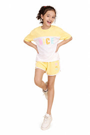 Graphic T-Shirt and Shorts Co-ord Set