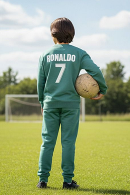 Ronaldo Green Full-Sleeve Co-Ord Set (Boys)