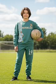 Ronaldo Green Full-Sleeve Co-Ord Set (Boys)